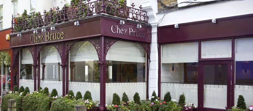 The Chez Bruce restaurant frontage on Wandsworth Common